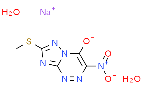 Sodium 2-methylthio-6-nitro-1,2,4-triazol [5,1c][1,2,3]-triazin-7-one dihydrate