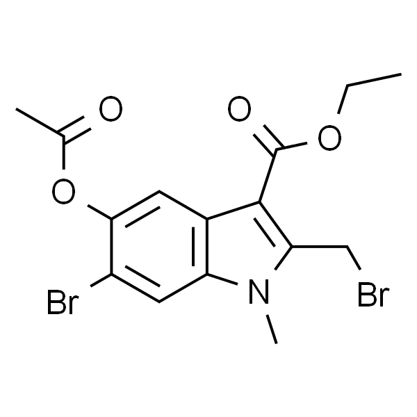 1-甲基-2-(溴甲基)-5-乙酰氧基-6-溴吲哚-3-甲酸乙酯