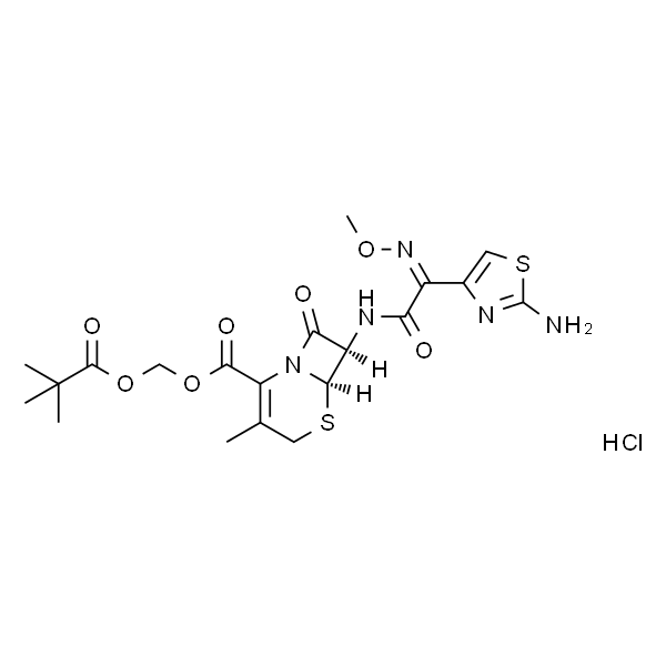 (6R,7R)-(新戊酰氧基)甲基 7-((Z)-2-(2-氨基噻唑-4-基)-2-(甲氧基亚氨基)乙酰胺基)-3-甲基-8-氧代-5-硫杂-1-氮杂双环[4.2.0]辛烷-2-烯-2-羧酸酯盐酸盐