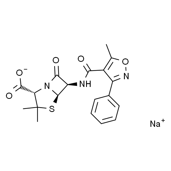 (2S,5R,6R)-3,3-二甲基-6-(5-甲基-3-苯基异恶唑-4-甲酰氨基)-7-氧代-4-硫杂-1-氮杂二环[3.2.0]庚烷-2-甲酸钠