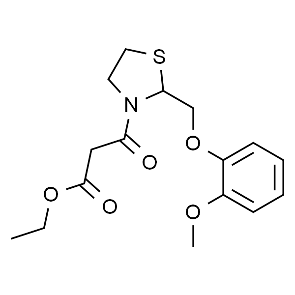3-(2-((2-甲氧基苯氧基)甲基)噻唑烷-3-基)-3-氧代丙酸乙酯