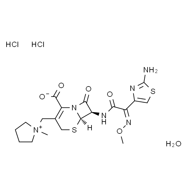 1-((6R,7R)-7-((Z)-2-(2-氨基噻唑-4-基)-2-(甲氧基亚氨基)乙酰胺基)-2-羧基-8-氧代-5-硫杂-1-氮杂双环[4.2.0]辛-2-烯-3-基)甲基)-1-甲基吡咯烷-1-氯化铵盐酸盐水合物