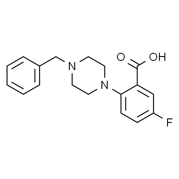 2-(4-苄基哌嗪-1-基)-5-氟苯甲酸