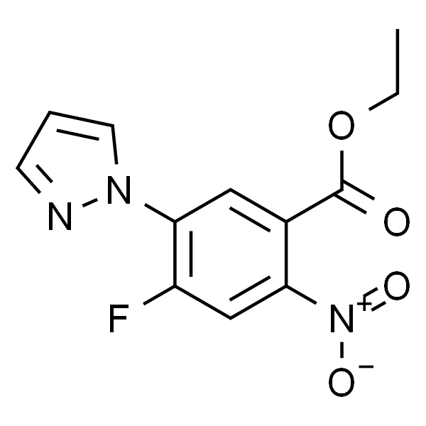 2-硝基-4-氟-5-(1-吡唑基)苯甲酸乙酯