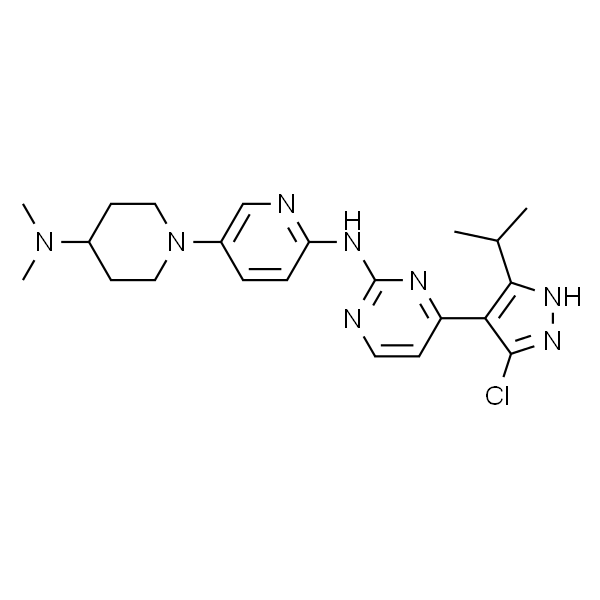 4-(5-氯-3-异丙基-1H-吡唑-4-基)-N-(5-(4-(二甲基氨基)哌啶-1-基)吡啶-2-基)嘧啶-2-胺