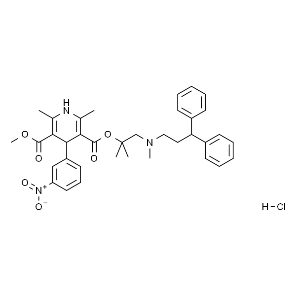 3-(1-((3,3-二苯丙基)(甲基)氨基)-2-甲基丙-2-基) 5-甲基 2,6-二甲基-4-(3-硝基苯基)-1,4-二氢吡啶-3,5-二羧酸酯盐酸盐