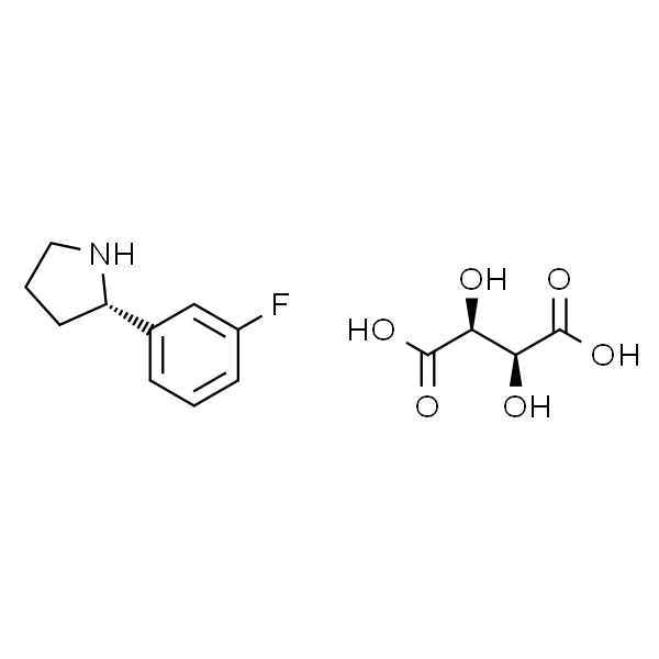 (S)-2-(3-氟苯基)吡咯烷-D-酒石酸盐