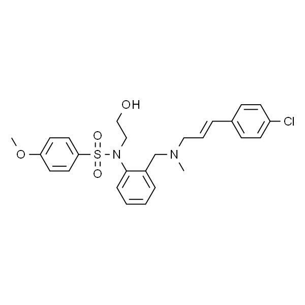 (E)-N-(2-(((3-(4-氯苯基)烯丙基)(甲基)氨基)甲基)苯基)-N-(2-羟乙基)-4-甲氧基苯磺酰胺