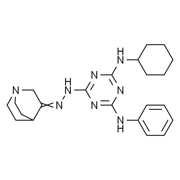 (Z)-N2-cyclohexyl-N4-phenyl-6-(2-(quinuclidin-3-ylidene)hydrazinyl)-1,3,5-triazine-2,4-diamine