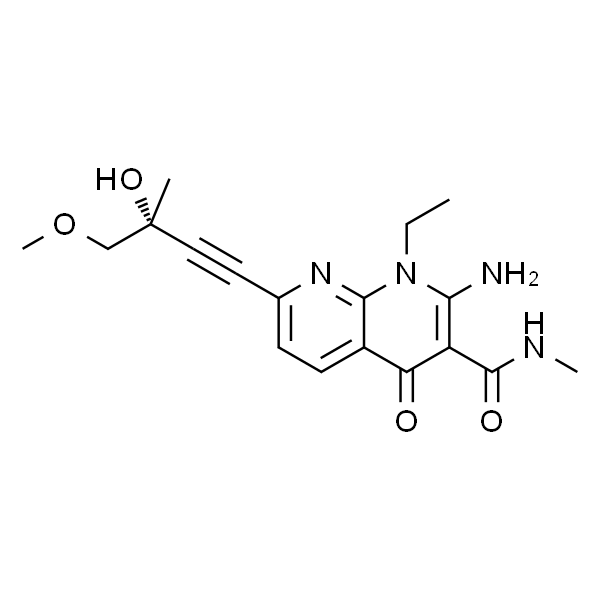(R)-2-氨基-1-乙基-7-(3-羟基-4-甲氧基-3-甲基丁-1-炔-1基)-N-甲基-4-氧代-1,4-二氢-1,8-萘啶-3-甲酰胺