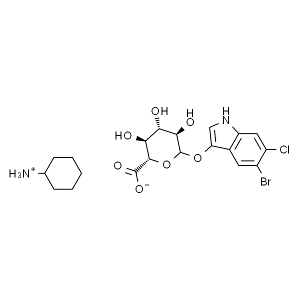 5-溴-6-氯-3-吲哚基β-D-葡糖苷酸环己铵盐 [用于生化研究]