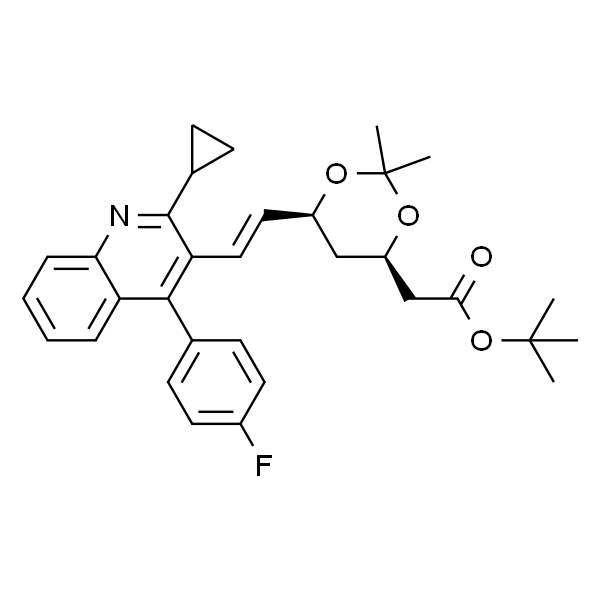 (4R,6S)-6-[[(1E)-2-环丙基-4-(4-氟苯基)-3-喹啉基]乙烯基]-2,2-二甲基-1,3-二氧六环-4-乙酸叔丁酯