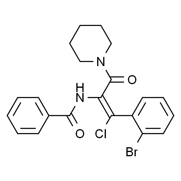 (Z)-N-(1-(2-溴苯基)-1-氯-3-氧代-3-(哌啶-1-基)丙-1-烯-2-基)苯甲酰胺