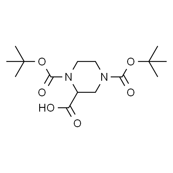 1,4-双(N-Boc)哌嗪-2-甲酸