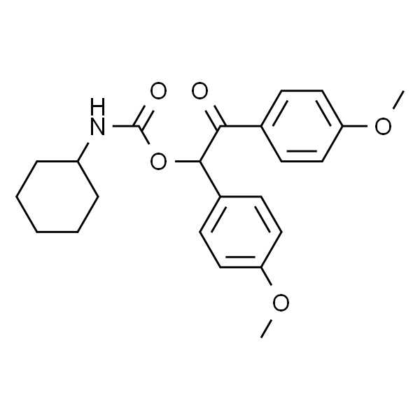 环己基氨基甲酸1,2-双(4-甲氧基苯基)-2-氧乙酯