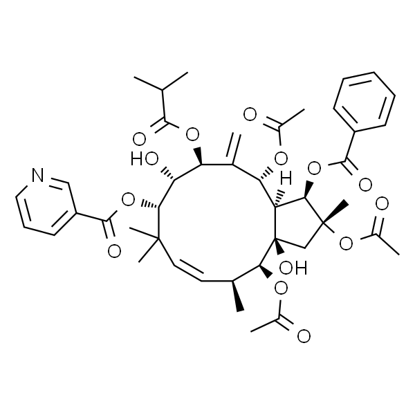 2,5,14-三乙酰氧基-3-苯甲酰基氧基-8,15-二羟基-7-异丁酰氧基-9-烟酰氧基氧基-6(17),11E-麻风树属二烯