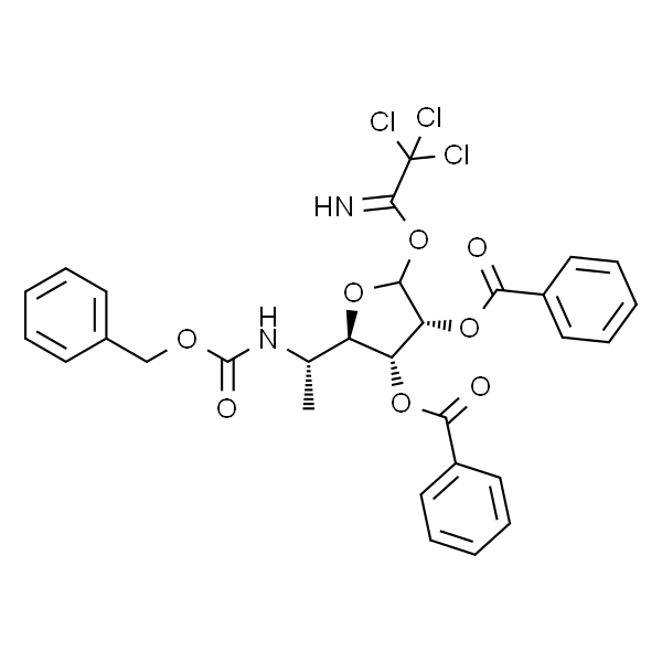 (2R,3R,4R)-2-((S)-1-((((苄氧基)羰基)氨基)乙基)-5-(2,2,2-三氯-1-亚氨基乙氧基)四氢呋喃-3,4-二苯甲酸二乙酯