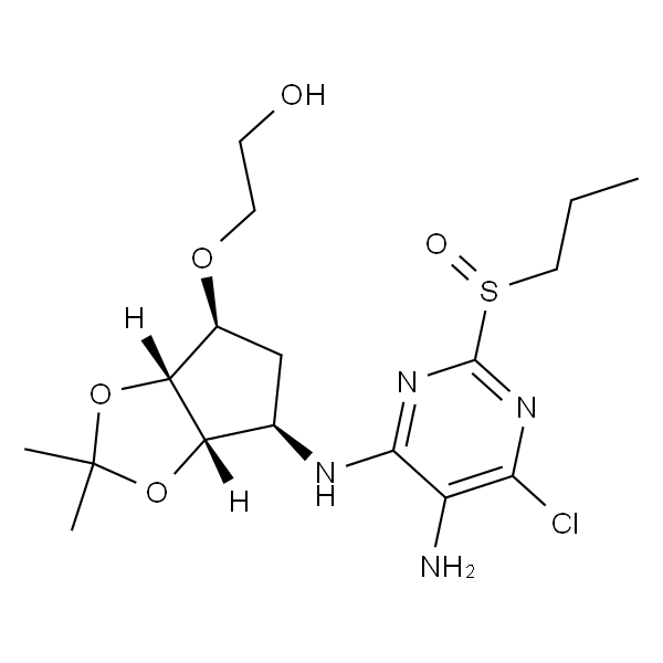 2-(((3aR,4S,6R,6aS)-6-((5-氨基-6-氯-2-(丙基亚磺酰基)嘧啶-4-基)氨基)-2,2-二甲基四氢-4H-环戊二烯并[D]。[1,3]二氧杂环戊烯-4-基)氧基)乙-1-醇