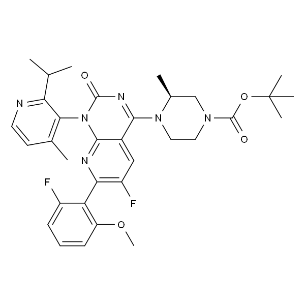 叔丁基(3S)-4-(6-氟-7-(2-氟-6-甲氧基苯基)-1-(2-异丙基-4-甲基吡啶-3-基)-2-氧-1,2-二氢吡啶并[2,3-d]嘧啶-4-基)-3-甲基哌嗪-1-甲酸