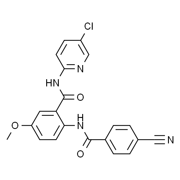 Benzamide, N-(5-chloro-2-pyridinyl)-2-[(4-cyanobenzoyl)amino]-5-methoxy-