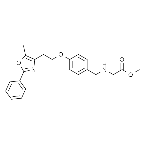 N-[[4-[2-(5-Methyl-2-phenyl-4-oxazolyl)ethoxy]phenyl]methyl]glycine Methyl Ester