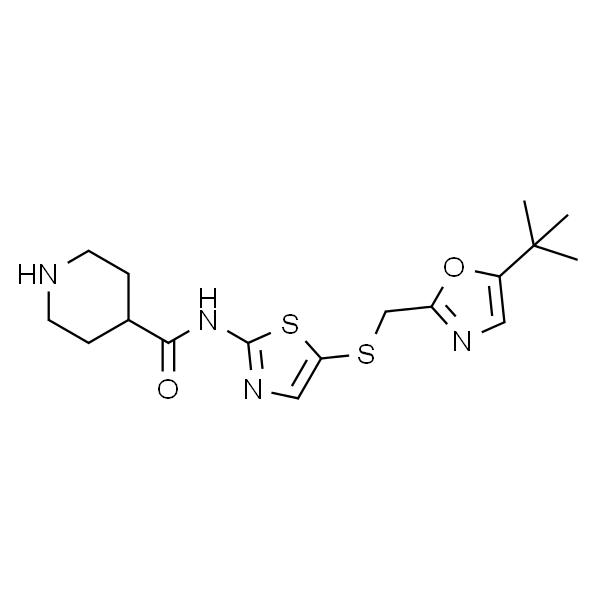 N-(5-(((5-(叔丁基)恶唑-2-基)甲基)硫)噻唑-2-基)哌啶-4-甲酰胺