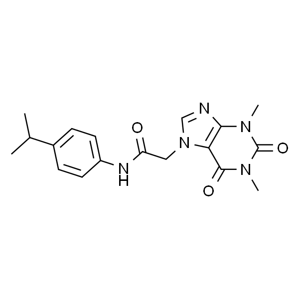2-(1,3-二甲基-2,6-二氧代-2,3-二氢-1H-嘌呤-7(6H)-基)-N-(4-异丙基苯基)乙酰胺