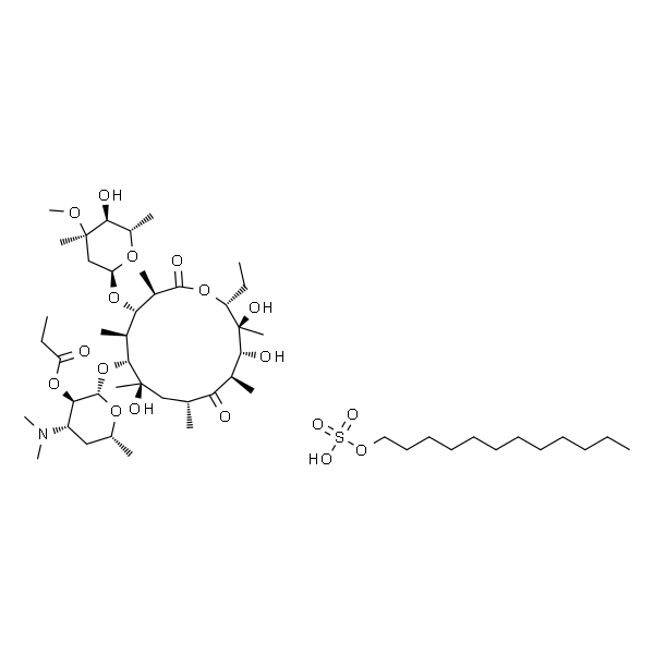 (2S,3R,4S,6R)-4-(二甲基氨基)-2-((3R,4S,5S,6R,7R,9R,9R,11R,12R,13S,14R)-14-乙基-7,12,13-三羟基-4-((2R,4R,5S,6S)-5-羟基-4-甲氧基-4,6-二甲基四氢-2H-吡喃-2-基)氧基)-3,5,7,9,11,13-六甲基-2,10-二氧代氧杂环十四烷-6-基)氧基)-6-甲基四氢-2H-吡喃-3-基 丙酸酯 十二烷基硫酸盐