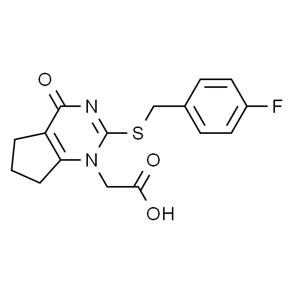 2-(2-((4-氟苄基)硫基)-4-氧代-4,5,6,7-四氢-1H-环戊二烯并[d]嘧啶-1-基)乙酸