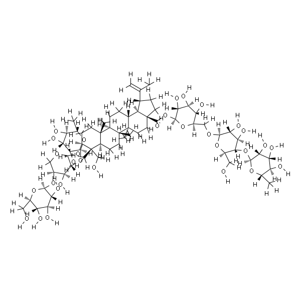 3-O-b-D-葡萄糖( 1→4)-[ a -L-鼠李糖(1→2)]- a-L-阿拉伯糖 23-羟基羽扇豆20(29)-烯-28–酸- 28-O-鼠李糖(1→4)葡萄糖(1→6)葡萄糖苷