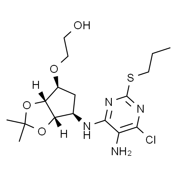 2-(((3aR,4S,6R,6aS)-6-((5-氨基-6-氯-2-(丙硫基)嘧啶-4-基)氨基)-2,2-二甲基四氢-3aH-环戊二烯[d][1,3]二氧杂环戊烯-4-基)氧基)乙醇