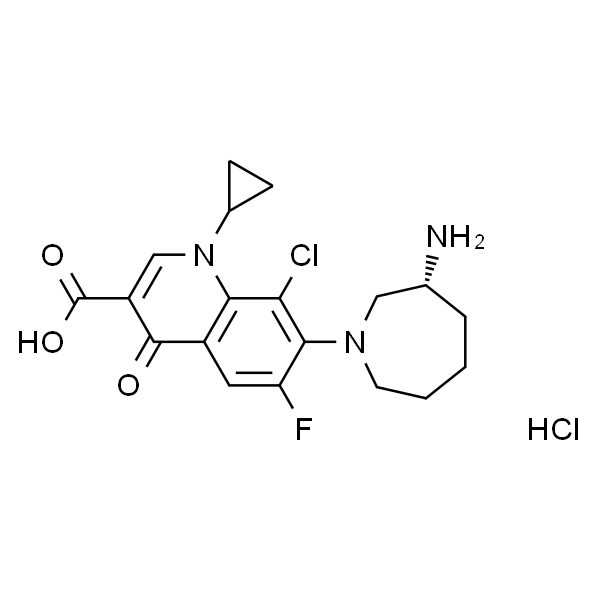 (R)-7-(3-氨基氮杂环庚烷-1-基)-8-氯-1-环丙基-6-氟-4-氧代-1,4-二氢喹啉-3-甲酸盐酸盐