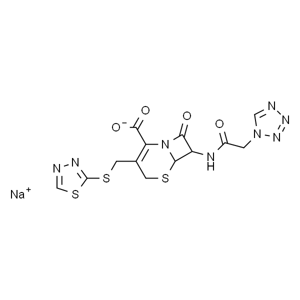 (6R,7R)-3-(((1,3,4-噻二唑-2-基)硫基)甲基)-7-(2-(1H-四唑-1-基)乙酰氨基)-8-氧代-5-硫杂-1-氮杂双环[4.2.0]辛烷-2-烯-2-羧酸钠盐
