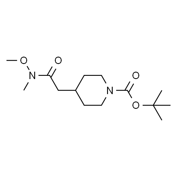 1-Boc-4-[(N-甲氧基-N-甲基氨基甲酰基)甲基]哌啶