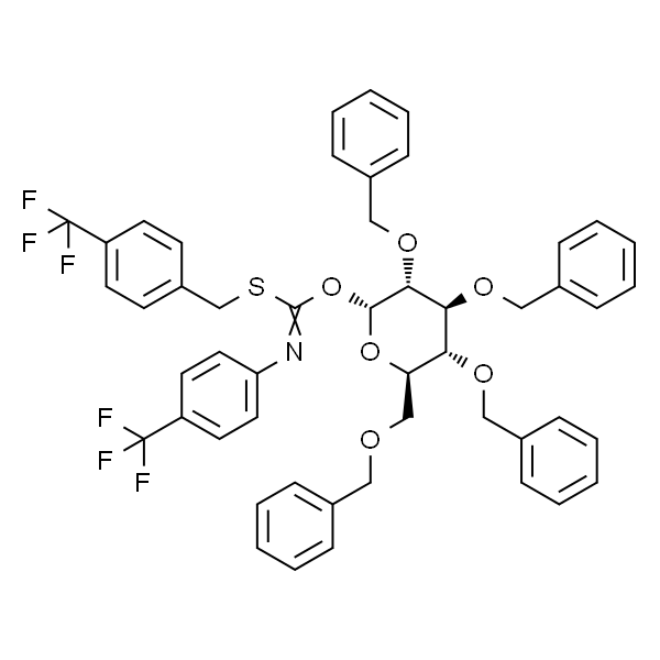 2,3,4,6-四-O-苄基-α-D-吡喃葡萄糖-对三氟甲基苄硫代-N-(对三氟甲基苯基)甲酰亚胺盐