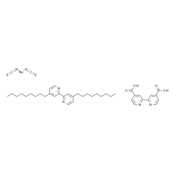 双(异硫氰酸)(2，2'-二吡啶基-4，4'-二甲酸)(4，4'-二壬基-2，2'-二吡啶基)钌(II)