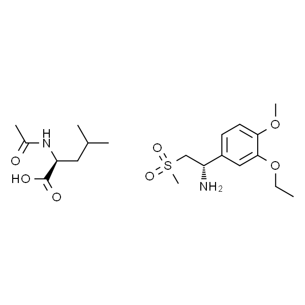 (S)-1-(3-乙氧基-4-甲氧基苯基)-2-(甲基磺酰基)乙胺(S)-2-乙酰胺基-4-甲基戊酸酯