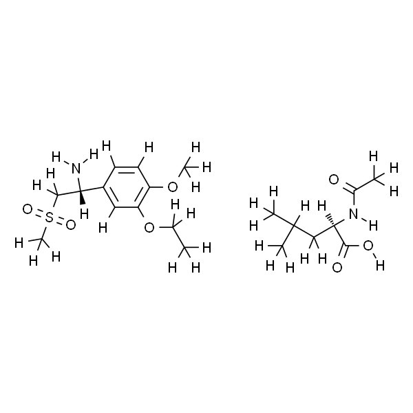 (R)-1-(3-ethoxy-4-methoxyphenyl)-2-(methylsulfonyl)ethanamine (R)-2-acetamido-4-methylpentanoate