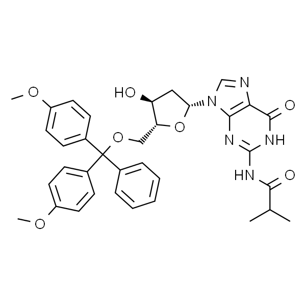 N-(9-((2R,4S,5R)-5-)((双(4-甲氧基苯基)(苯基)甲氧基)甲基)-4-羟基四氢呋喃-2-基)-6-氧代-6,9-二氢-1H-嘌呤-2-基)异丁酰胺