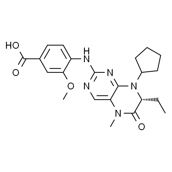 (R)-4-(8-cyclopentyl-7-ethyl-5-methyl-6-oxo-5,6,7,8-tetrahydropteridin-2-ylamino)-3-methoxybenzoic acid