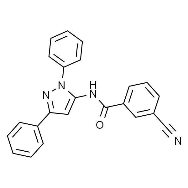 3-氰基-N-(1,3-二苯基吡唑-5-基)苯甲酰胺