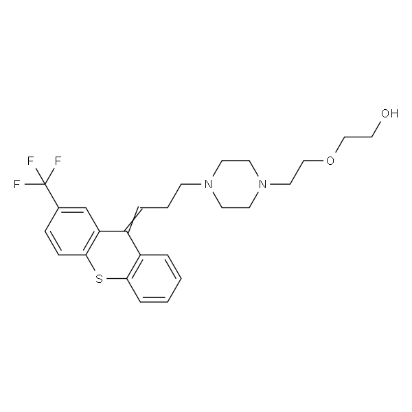 2-(2-(4-(3-(2-(Trifluoromethyl)-9Hthioxanthen-9-
ylidene)propyl)piperazin-1-
yl)ethoxy)ethanol 2HCL