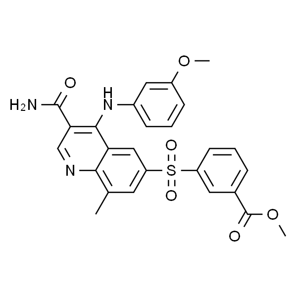 Methyl 3-(3-carbaMoyl-4-(3-MethoxyphenylaMino)-8-Methylquinolin-6-ylsulfonyl)benzoate