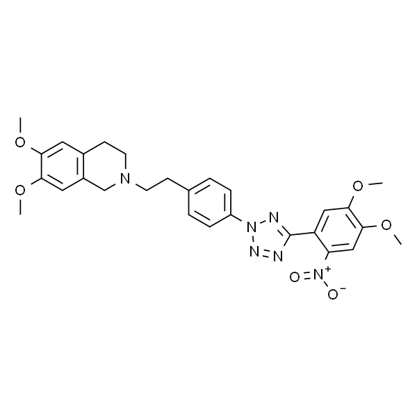 2-(4-(5-(4,5-二甲氧基-2-硝基苯基)-2H-四唑-2-基)苯乙基)-6,7-二甲氧基-1,2,3,4-四氢异喹啉