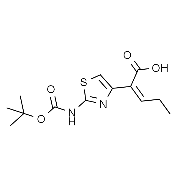 (Z)-2-(2-叔丁氧羰基氨基噻唑-4-基)-2-戊烯酸