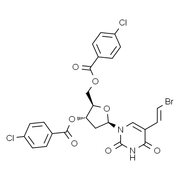 (2R,3S,5R)-5-(5-((E)-2-bromovinyl)-2,4-dioxo-3,4-dihydropyrimidin-1(2H)-yl)-2-(((4-chlorobenzoyl)oxy)methyl)tetrahydrofuran-3-yl 4-chlorobenzoate