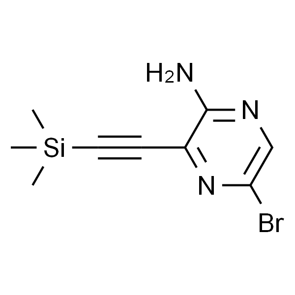 3-[(三甲基硅基)炔基]-5-溴吡嗪-2-胺