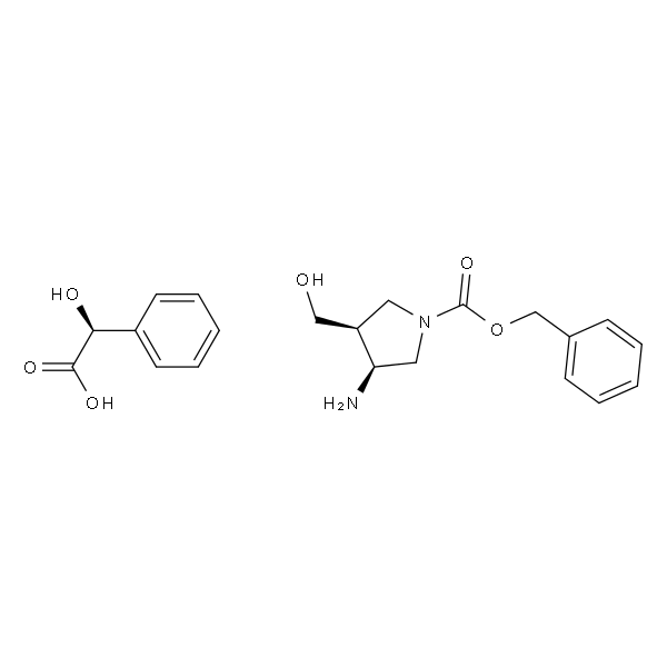 (3S,4S)-3-氨基-4-(羟甲基)吡咯烷-1-羧酸苄酯 ,(S)-2-羟基-2-苯基乙酸酯
