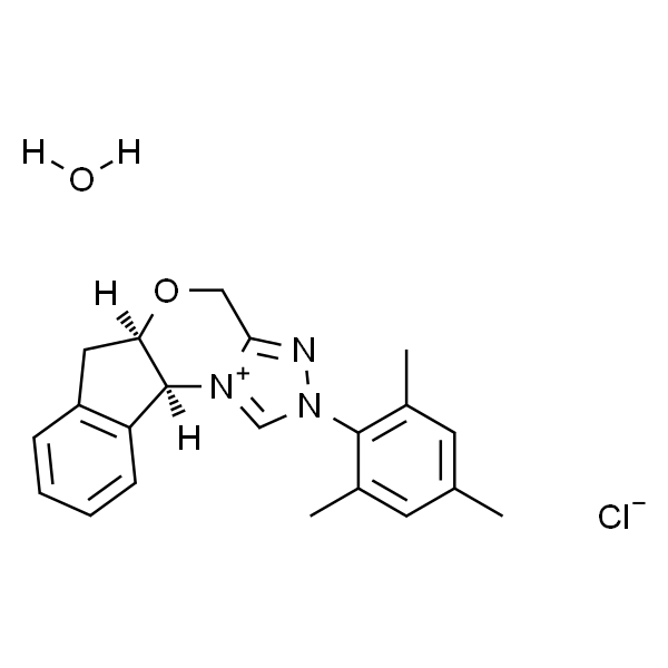 (+)-(5aR,10bS)-5a,10b-二氢-2-(2,4,6-三甲基苯基)-4H,6H-茚并[2,1-b][1,2,4]三唑并[4,3-d][1,4]恶嗪鎓氯化物