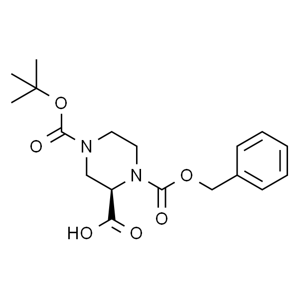 (R)-4-叔丁氧羰基-1-苄氧羰基-2-哌嗪羧酸